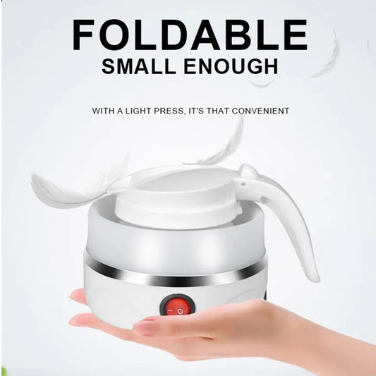 0.6L Mini Folding Kettle Portable Water Heater 600W Silicone Compression Electric Kettle