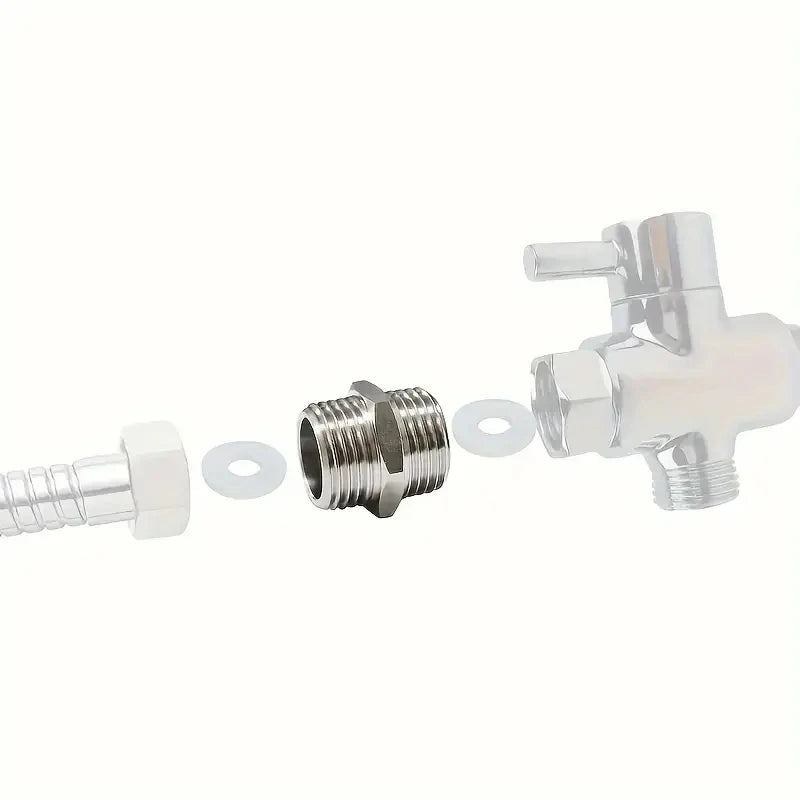 2 Pcs Shower Hose Extension Pipe Universal Hose Extender