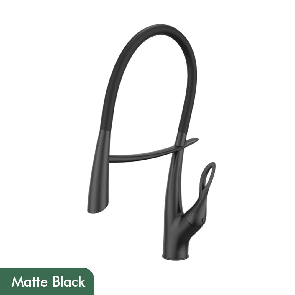 Pull Out Sensor Kitchen Faucet Single Handle Digital Display Intelligent Control