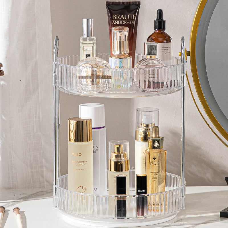 Rotating Makeup Organizer for Vanity 3 Tier Skincare Organizers