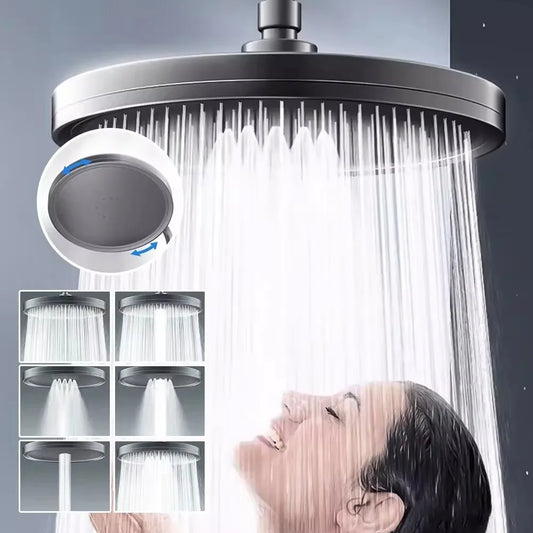 230mm Big Panel Showerhead 6 Mode Supercharge Rainfall Shower Head