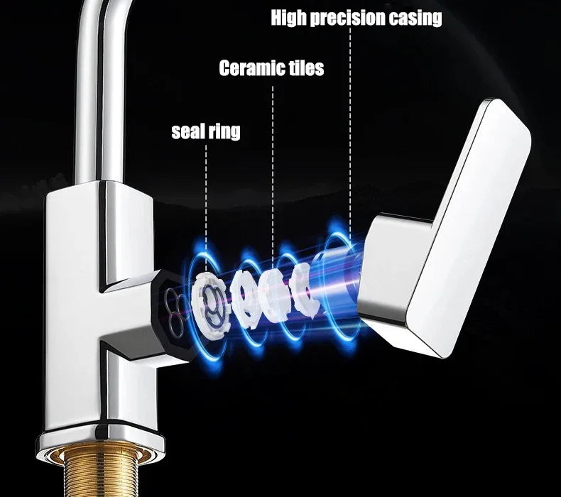 Bathroom faucet washbasin hot cold water 2-in-1 sink washbasin universal faucet
