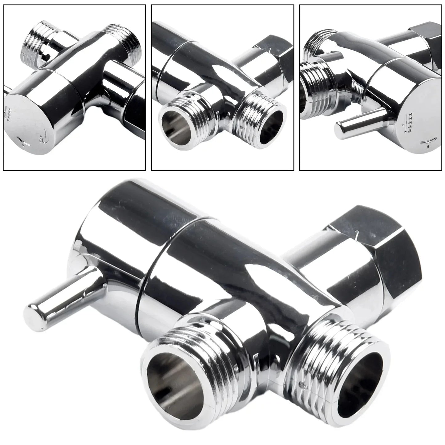 3 Way Shower Head Diverter Valve G1/2 Three Function Switch Adapter Connector
