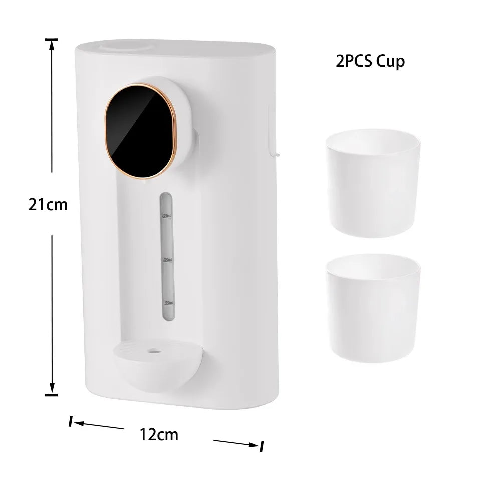 Smart Touchless 540ML Mouthwash Dispenser w/LED, 3 Modes, Wall/Table Mount, 2 Cups,