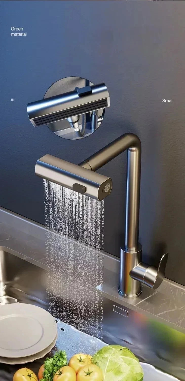 Pull Out Kitchen Faucet, Flexible Hot and Cold Water Kitchen Sink Mixer , Deck Mounted with Stream Shower Mode