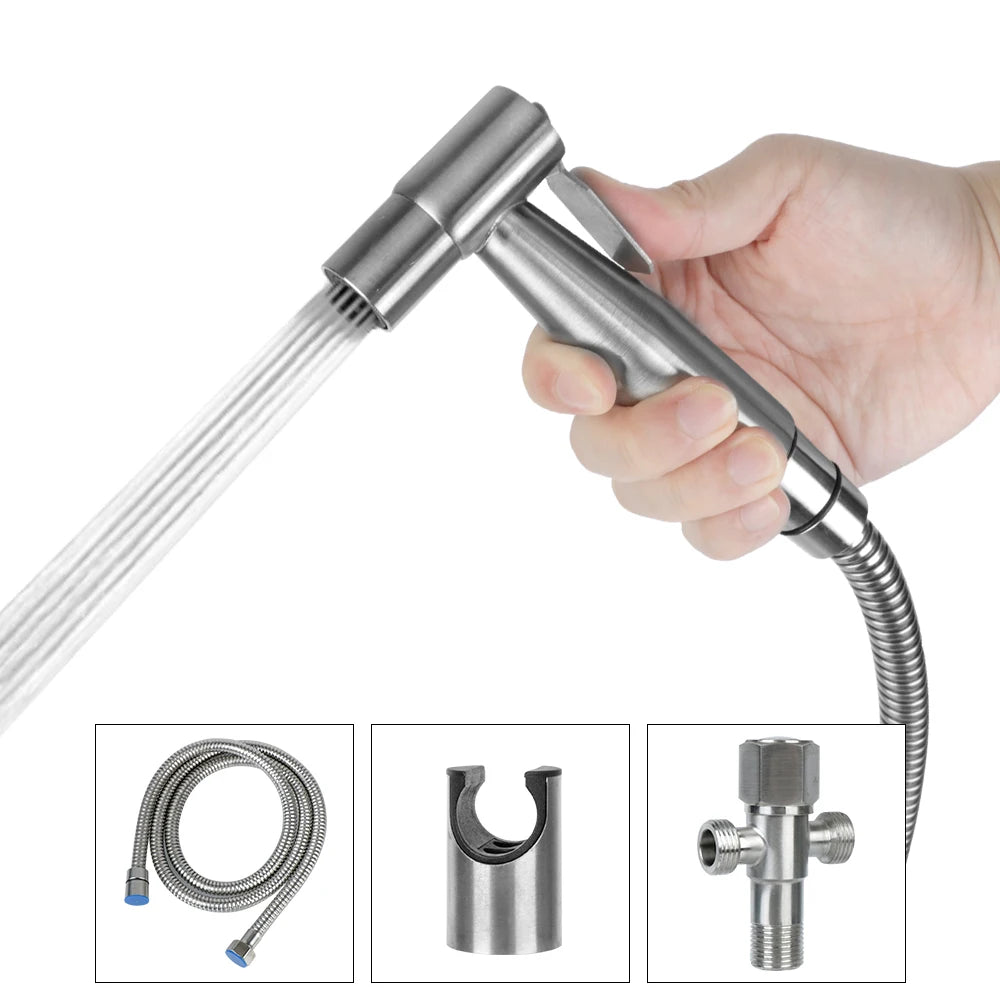 Bidet sprayer set For toilet ,hand sprayer self cleaning Hand Bidet faucet Stainless Steel