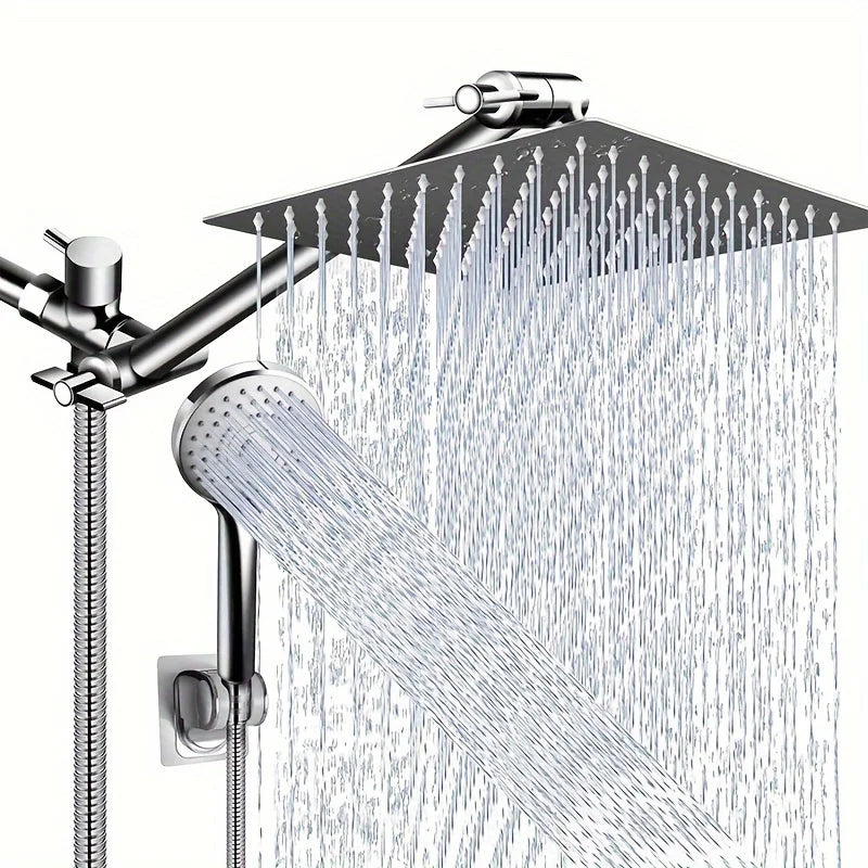 12 Inch Quality Set Rain Shower Head / Handheld Water Saving Shower ,Three Mode Booster Shower Combination