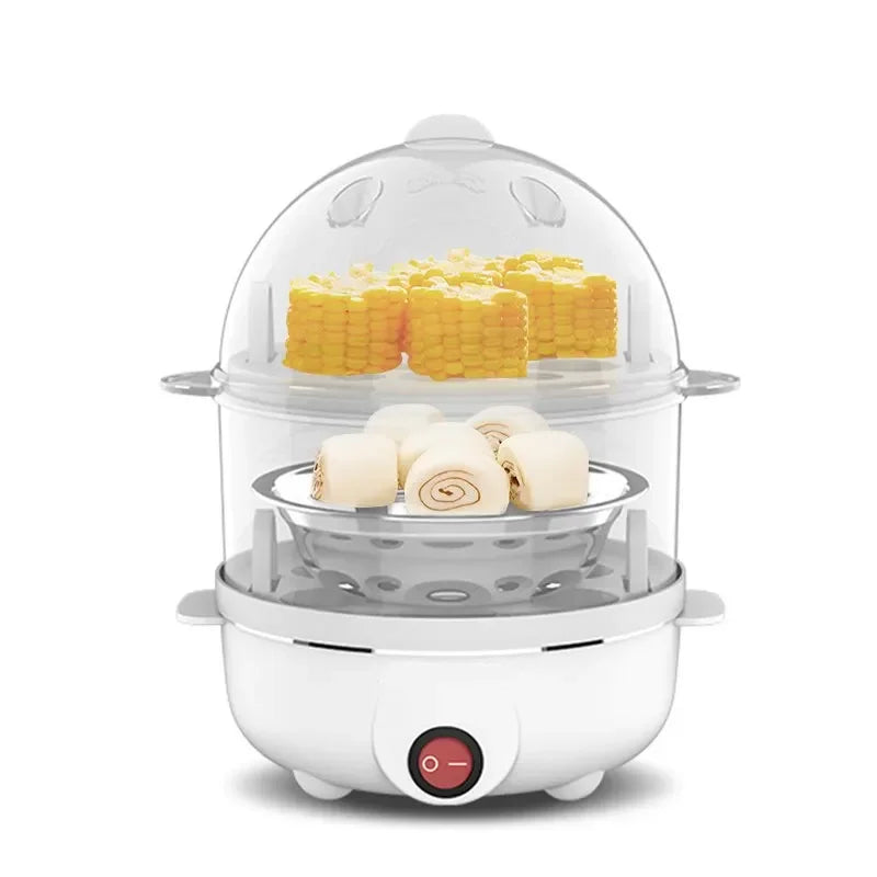 110V/220V Multifunctional Electric Egg Boiler Double Layers Egg Cooker Mini Steamer
