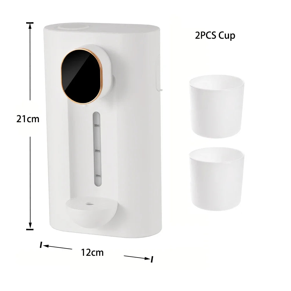 Smart Touchless 540ML Mouthwash Dispenser w/LED, 3 Modes, Wall/Table Mount, 2 Cups,