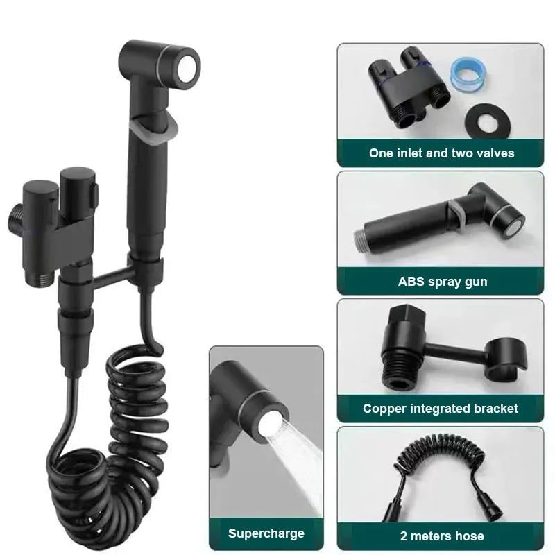 All-copper handheld toilet sprayer, bidet faucet,