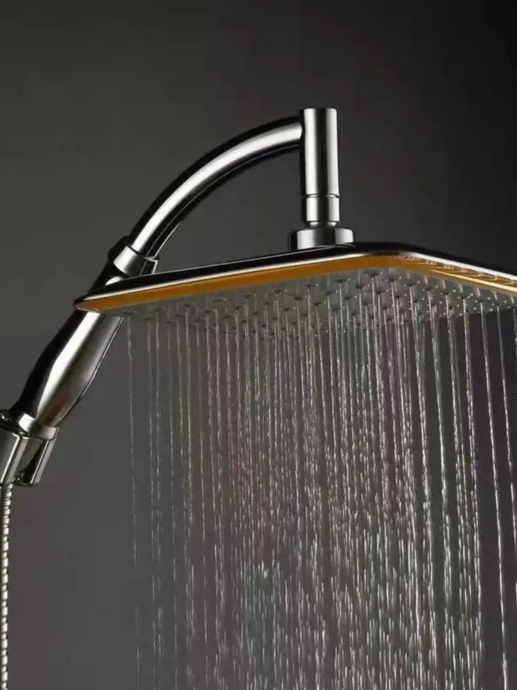 9 Inch Rotate 360 Degree Bathroom Rainfall Shower Head ABS Chrome , Thin