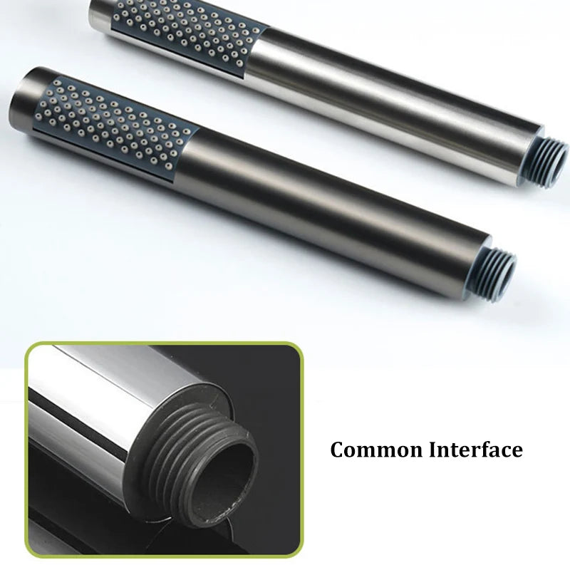 Handheld Cylindrical Stainless Steel Booster Shower Head