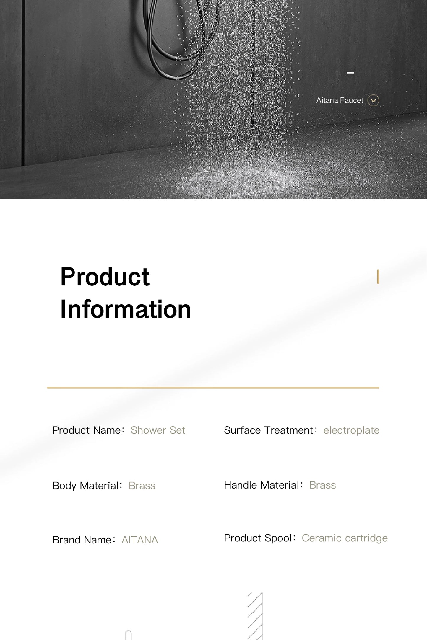 Luxury gun gray brass bathroom shower system  digital display  cold & hot dual control