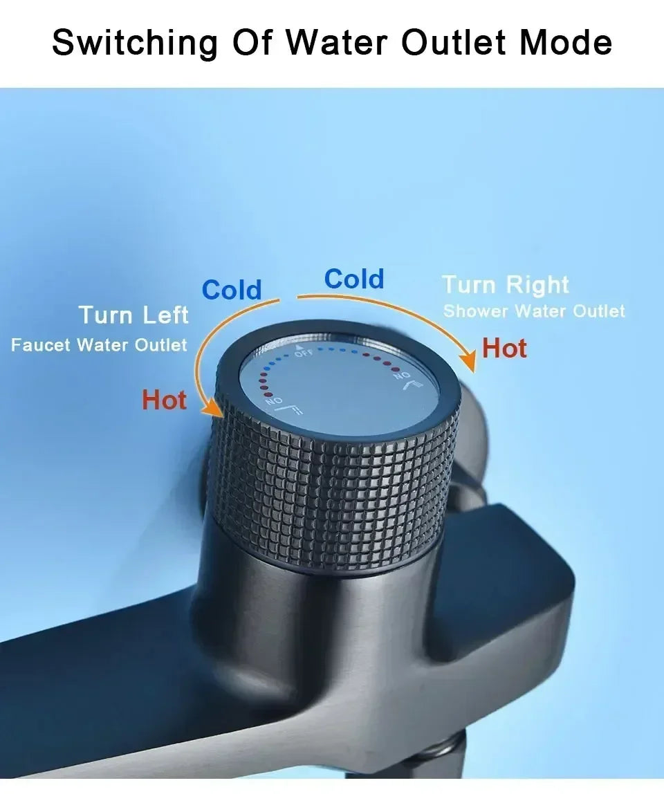 Gun Grey Shower Set , Bathroom Shower Faucet