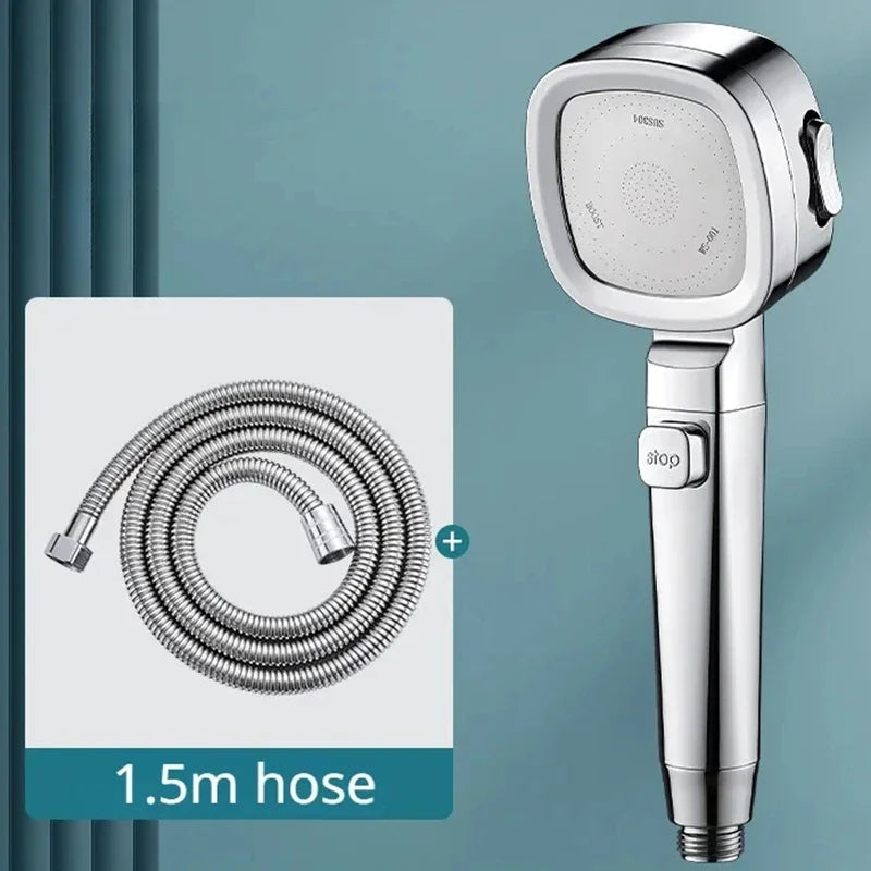 Shower Booster Showerhead Powerful Booster Modes Handheld Showers Head