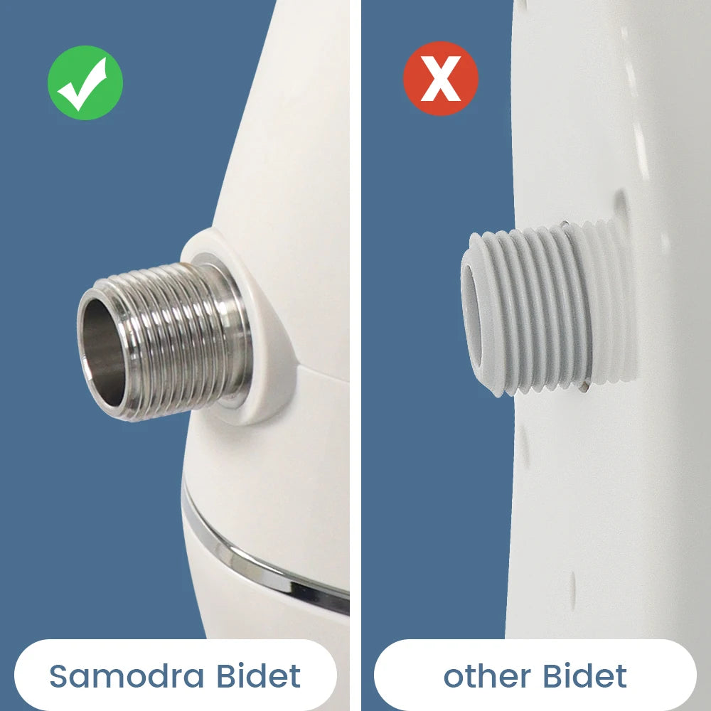 Ultra Slim Bidet Attachment for Toilet Seat - Dual Nozzle, Adjustable Water Pressure, Non-Electric