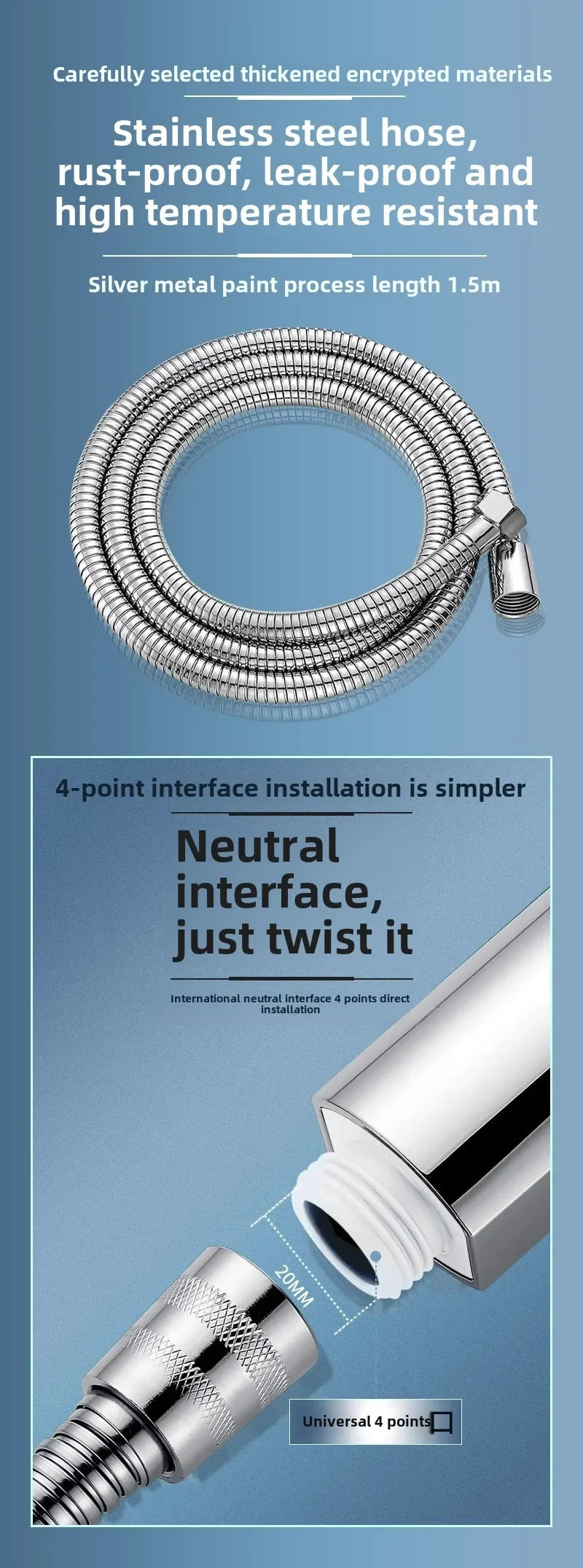 Large Shower Head 7 Modes Adjustable Shower Head