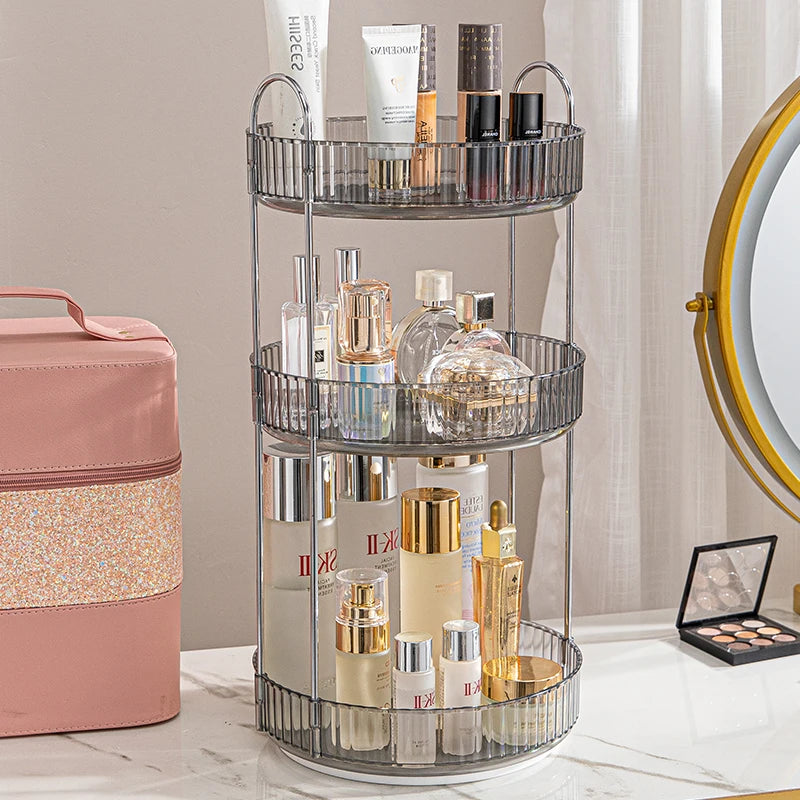 Rotating Makeup Organizer for Vanity 3 Tier Skincare Organizers