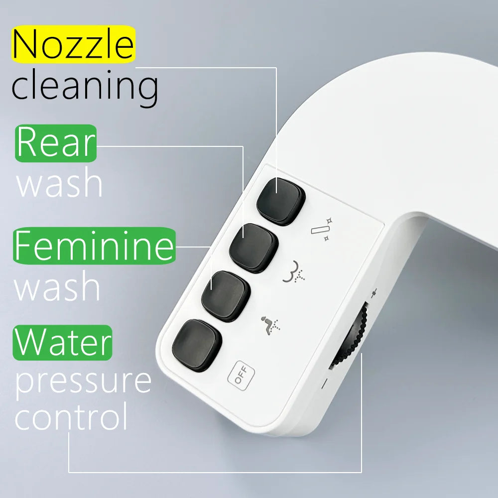 Bidet Attachment Feminine And Rear Wash Nozzle Cleaning, Water Pressure Control, Non-electric Mechanical Sprayer