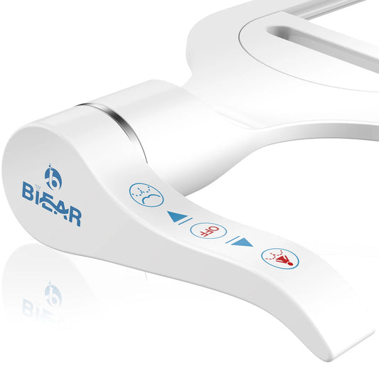 Ultra-Slim Bidet Attachment, Posterior&Feminine Wash-(Retractable Dual Nozzles), Non-Electric Bidet Attachment for Toilet Seat