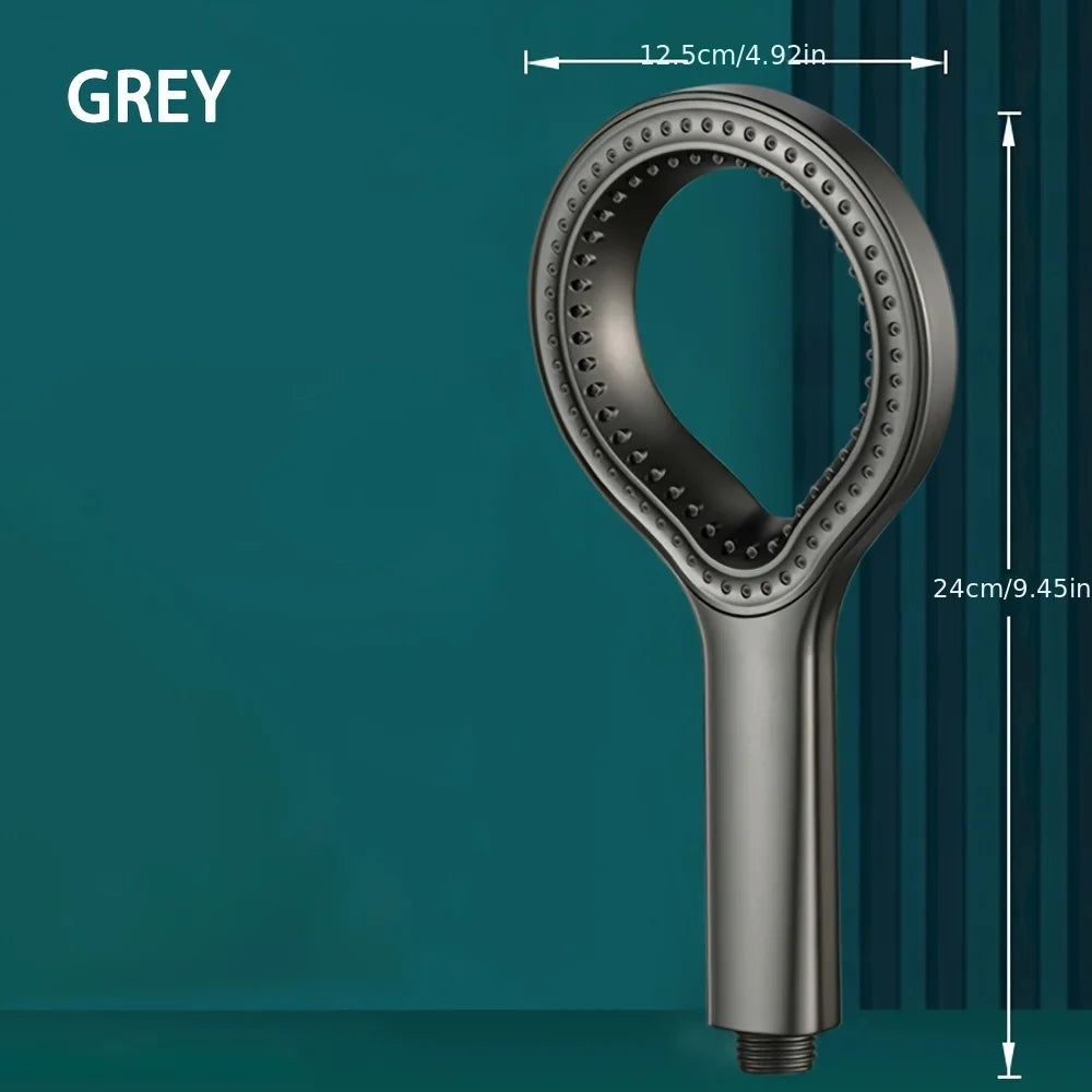 1 heart-shaped ring shower head - high-pressure elliptical design