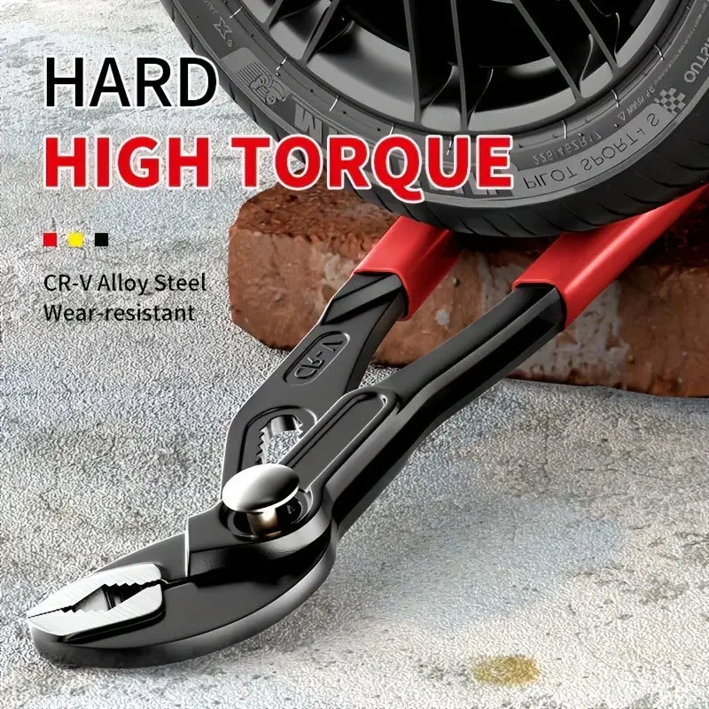 Adjustable Multifunctional Pump Pliers, Large Opening Pipe Pliers, Multipurpose Power Pliers for Plumbing & DIY Projects