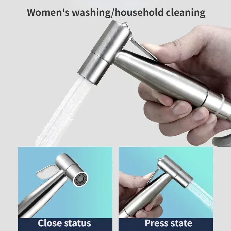 Protable Bidet Toilet Sprayer Stainless Steel Handheld, Bidet Faucet Spray