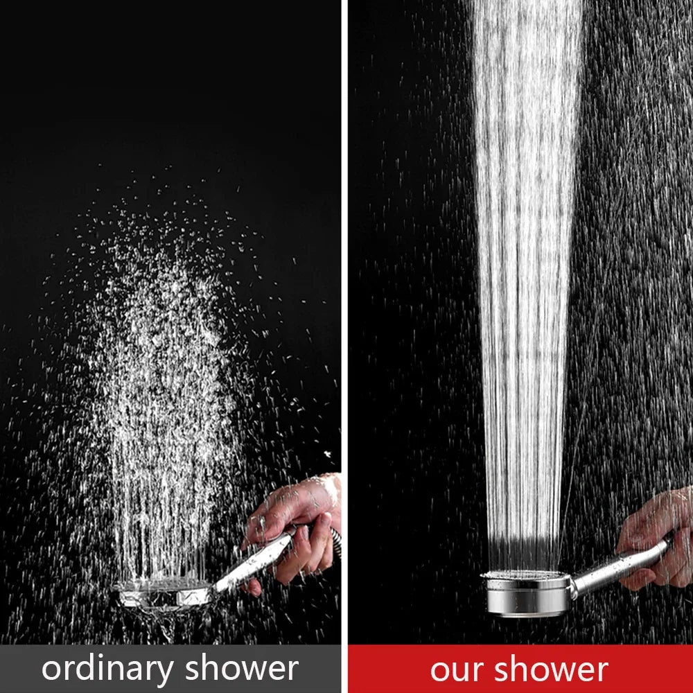Black Stainless Steel Shower Head Fall resistant Durable High Pressure Showerhead
