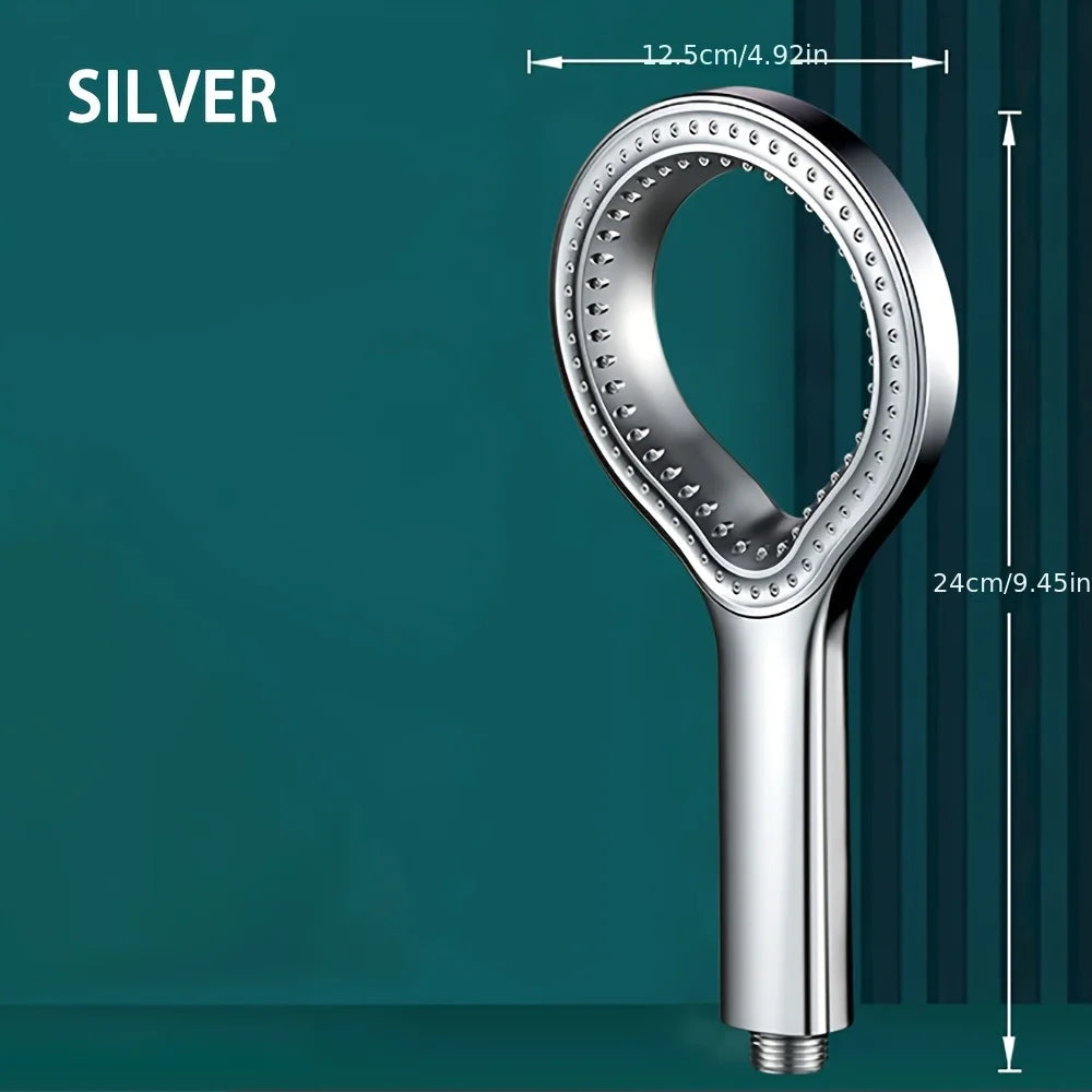 1 heart-shaped ring shower head - high-pressure elliptical design