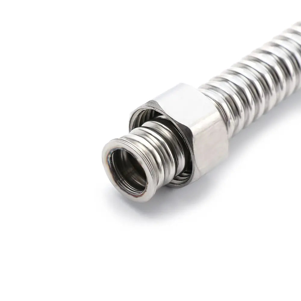 G1/2" Stainless Steel Corrugated Supply Hose Water Heater Connector Plumbing Pipe Hose Tube Thickened Extendable Hose Tube