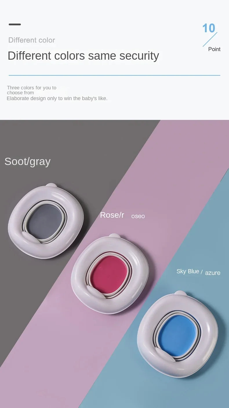 3 in 1 Travel Toilet Seat Foldable Children Potty with Bags Baby Pot Portable Silicone Baby Potty Training Toilet Seat