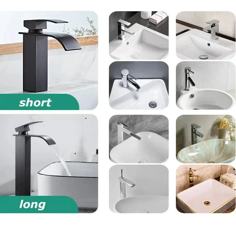 Hot and Cold Water Waterfall Dragon Head Washbasin Single Faucet