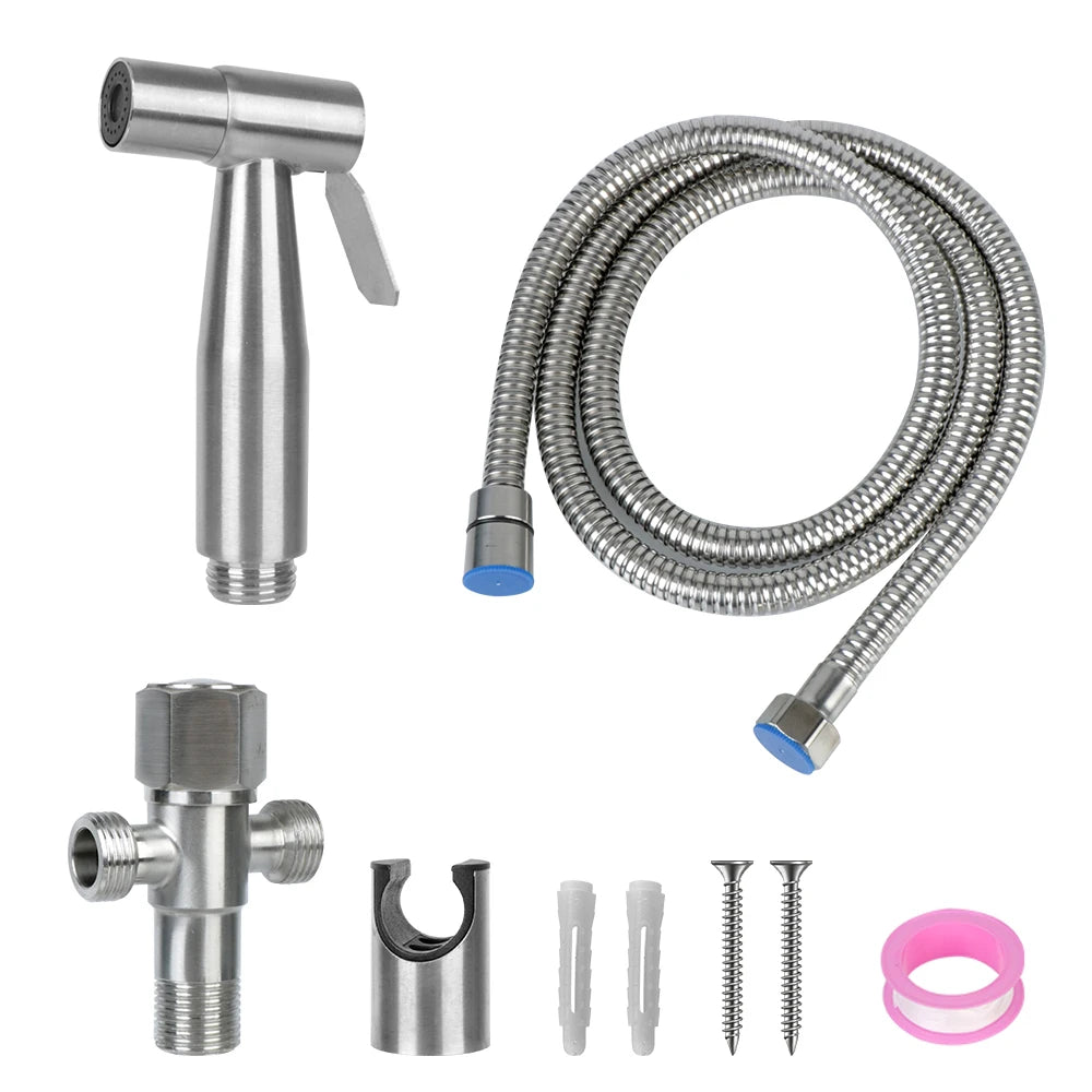Bidet sprayer set For toilet ,hand sprayer self cleaning Hand Bidet faucet Stainless Steel