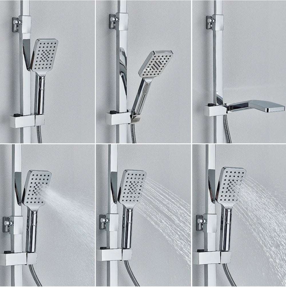 Black Golden Shower Head Rainfall , Rainfall Showerhead