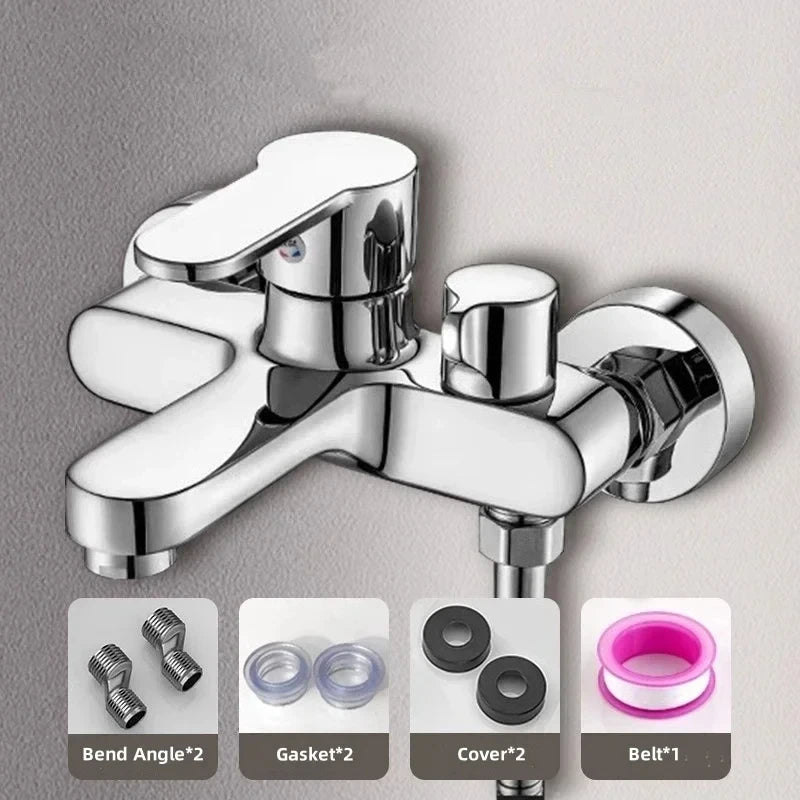 Bathroom Shower Faucet Mixing Valve Shower ,Shower Set Bathtub Mixing Switch Triple Hot and Cold Faucet