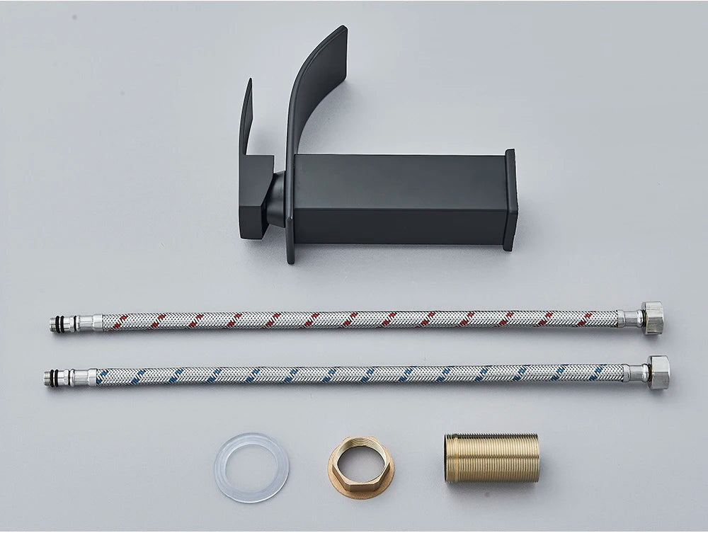 Brushed Golden Basin Faucets Single Lever Hole Deck Mount