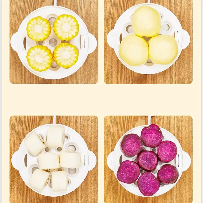 110V/220V Multifunctional Electric Egg Boiler Double Layers Egg Cooker Mini Steamer