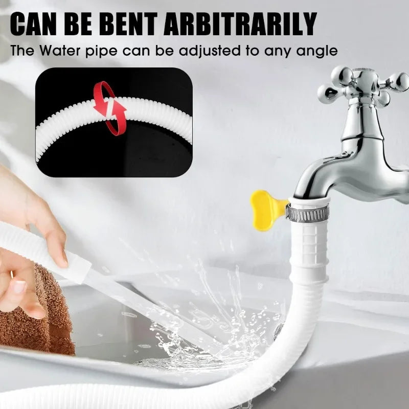 0.5/1/2/3M Washing Machine Draining Hoses Bendable Plastic Tube Faucet Extension Plumbing Hoses Air Conditioner Drain Hoses