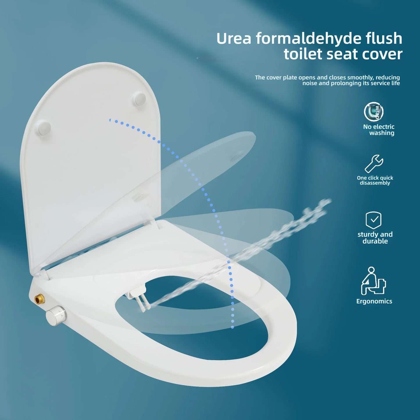 Toilet Bidet Left Handed Body Cleaner Ultra-thin Bidet Easy Installation No Need for Electricity Sprayer Cleaner For Toilets