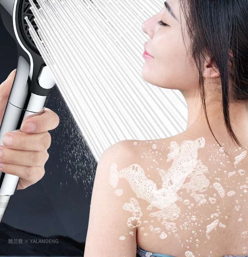 15CM Big Panel High Pressure Shower Head With Filter 3 Modes