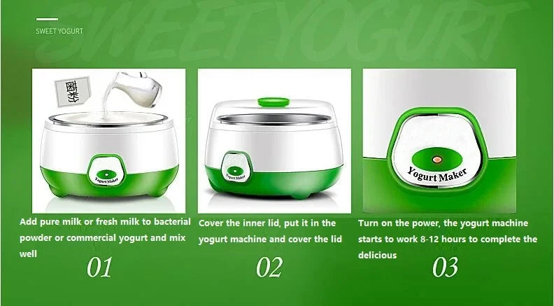 1L Electric Mini Yogurt Maker Automatic Multifunctional 220V Household Rice Maker