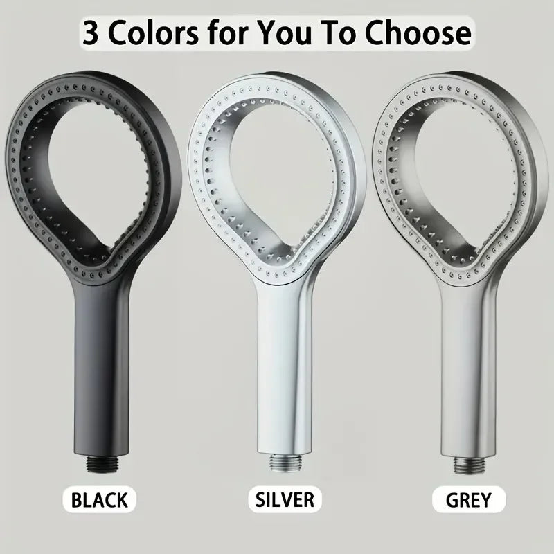 1 heart-shaped ring shower head - high-pressure elliptical design