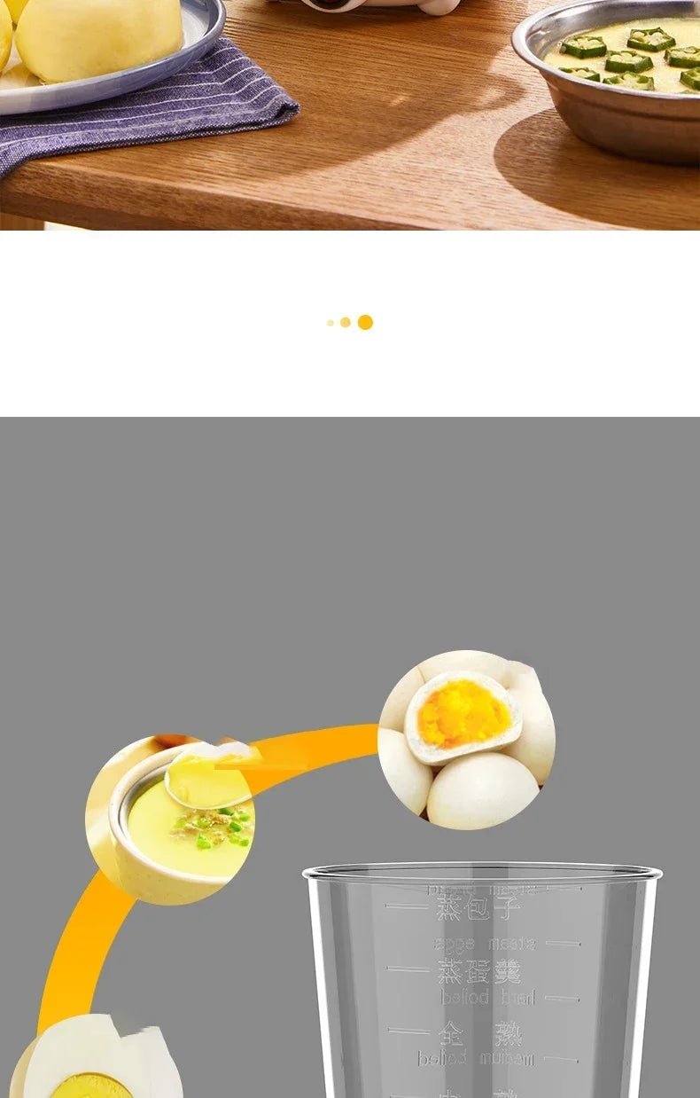 110V/220V Multifunctional Electric Egg Boiler Double Layers Egg Cooker Mini Steamer