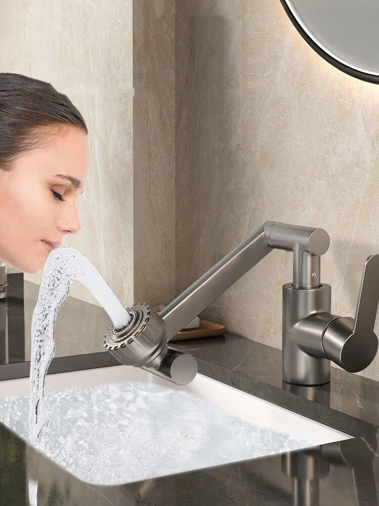 Bathroom Sink Faucet Basin Faucet 1080° Swivel Multifunction Cold and Hot Water Tap