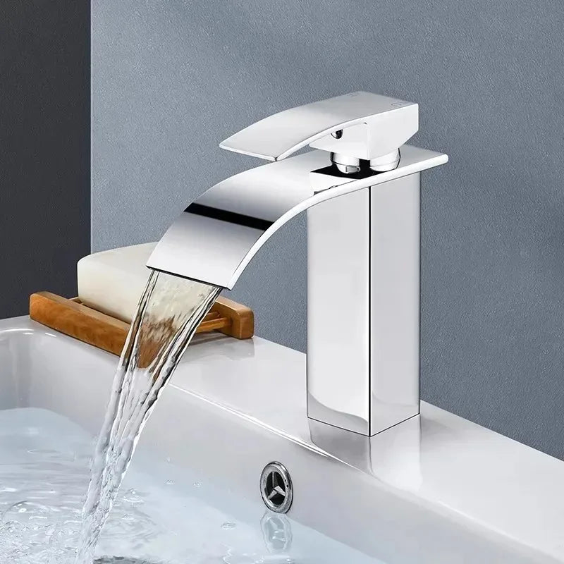 Hot and Cold Water Waterfall Dragon Head Washbasin Single Faucet