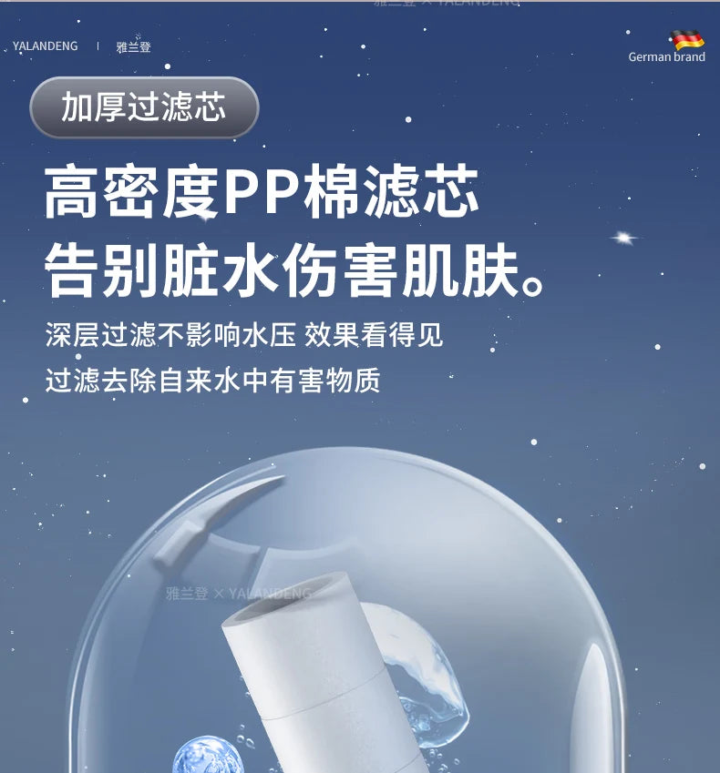 15CM Big Panel High Pressure Shower Head With Filter 3 Modes