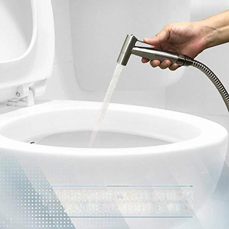 Bidet Sprayer Set 304 Stainless Steel Two Way Faucet With 1.5M Flexible Hose