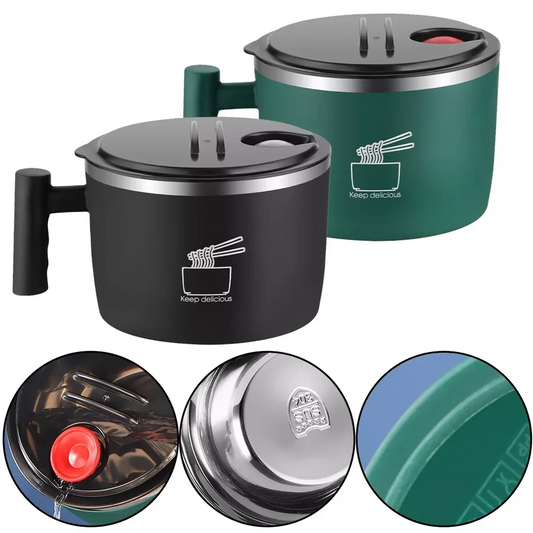 Ramen Bowl, Lunch Container,1000ml Large Thai Soup Bowls, Tableware with Phone Stand