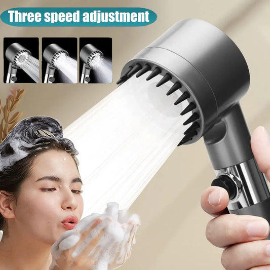 Three Speed Adjustment Bathroom Supplies Head Massage Portable Shower