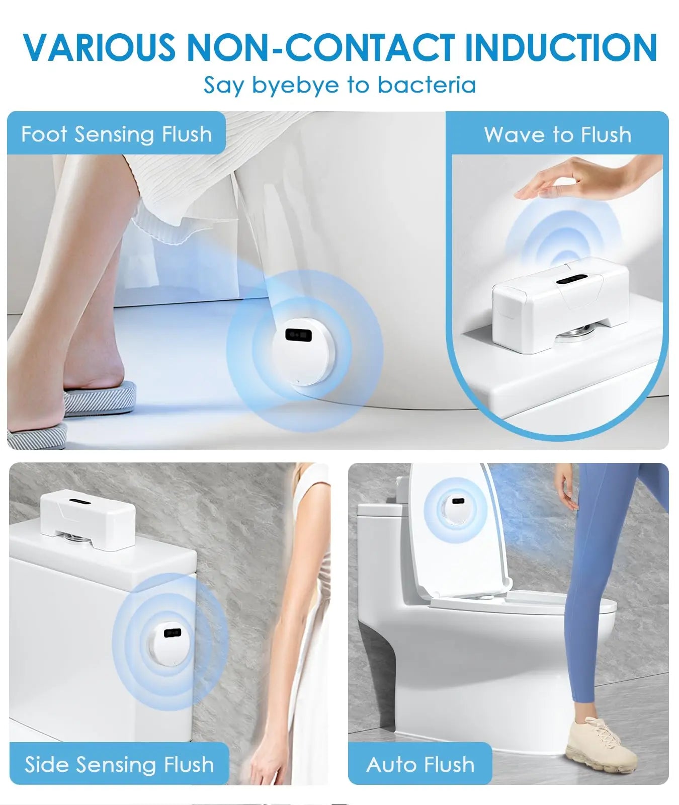 Automatic Toilet Flusher Smart Touchless Toilet Flush Kit
